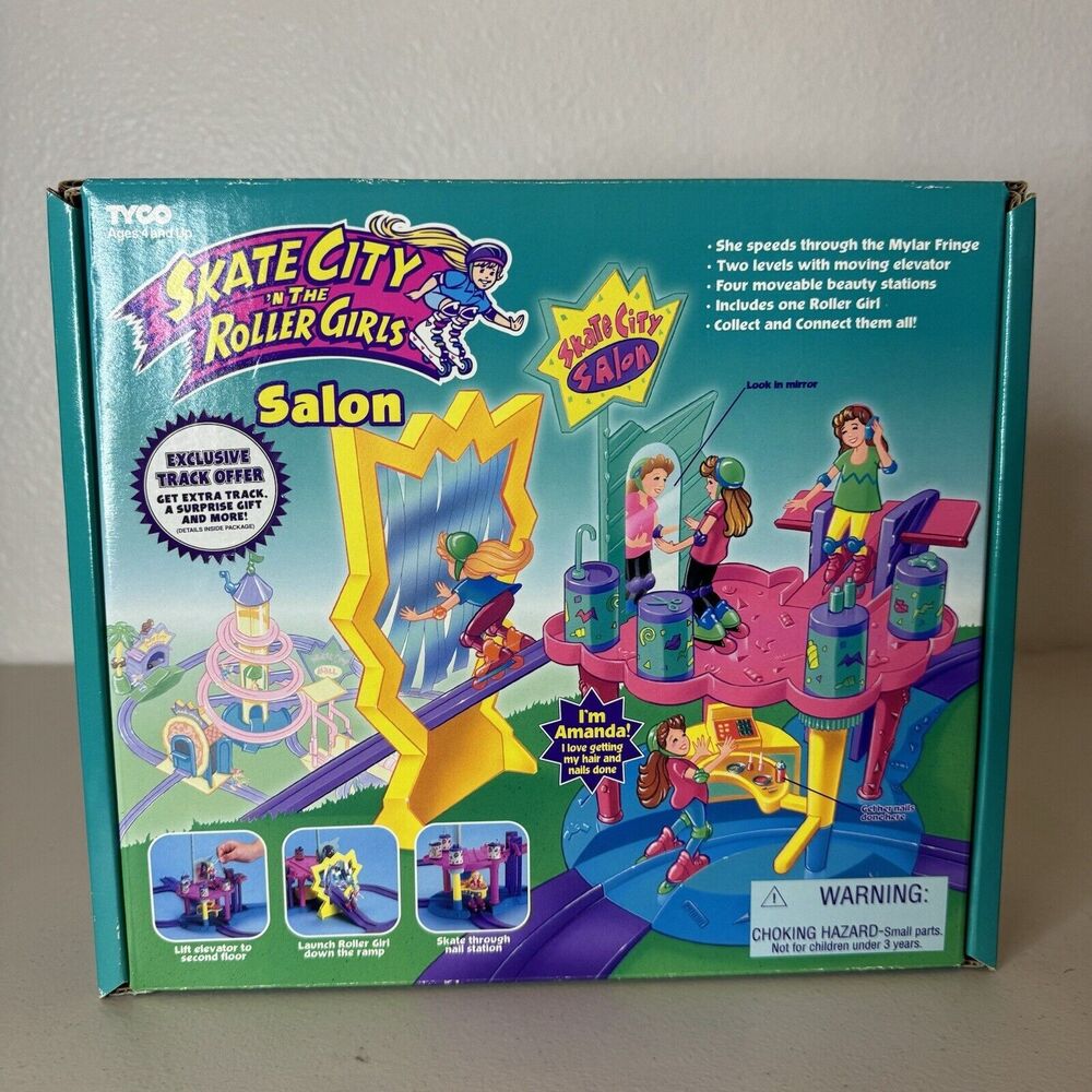 Tyco Skate City n the Roller Girls Salon Playset Vintage 1996 New 90s Toy 2088-1
